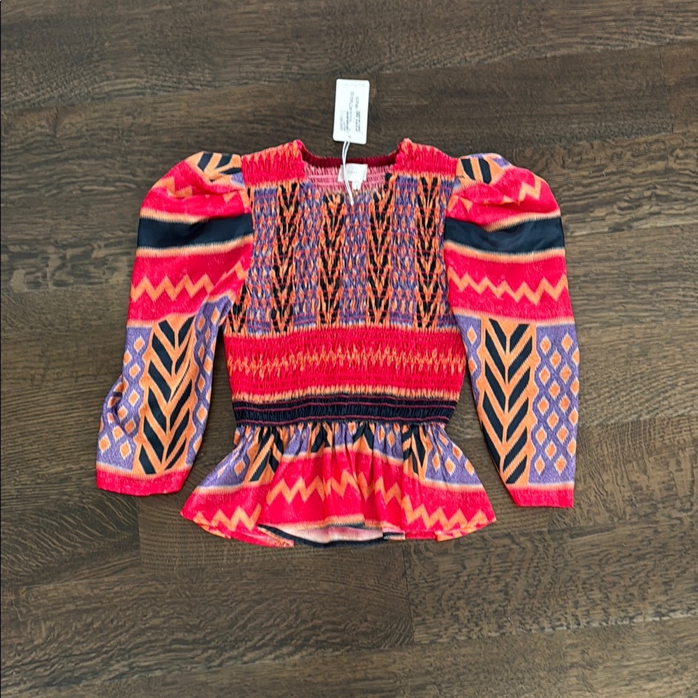 Zadie Smocked Top- Corey Lynn Calter- Size XS
